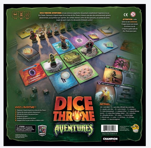 JEU DICE THRONE AVENTURES EXTENSION (FR) JEUX DE SOCIÉTÉ / Adultes